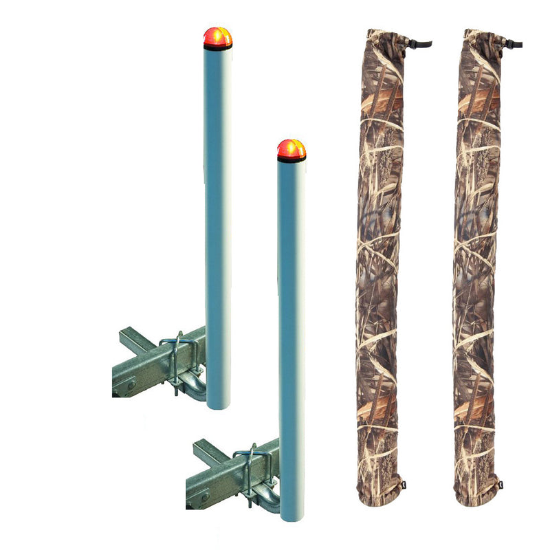 C.E. Smith 60" Post Guide-On w-L.E.D. Posts & Camo Wet Lands Post Guide-On Pads