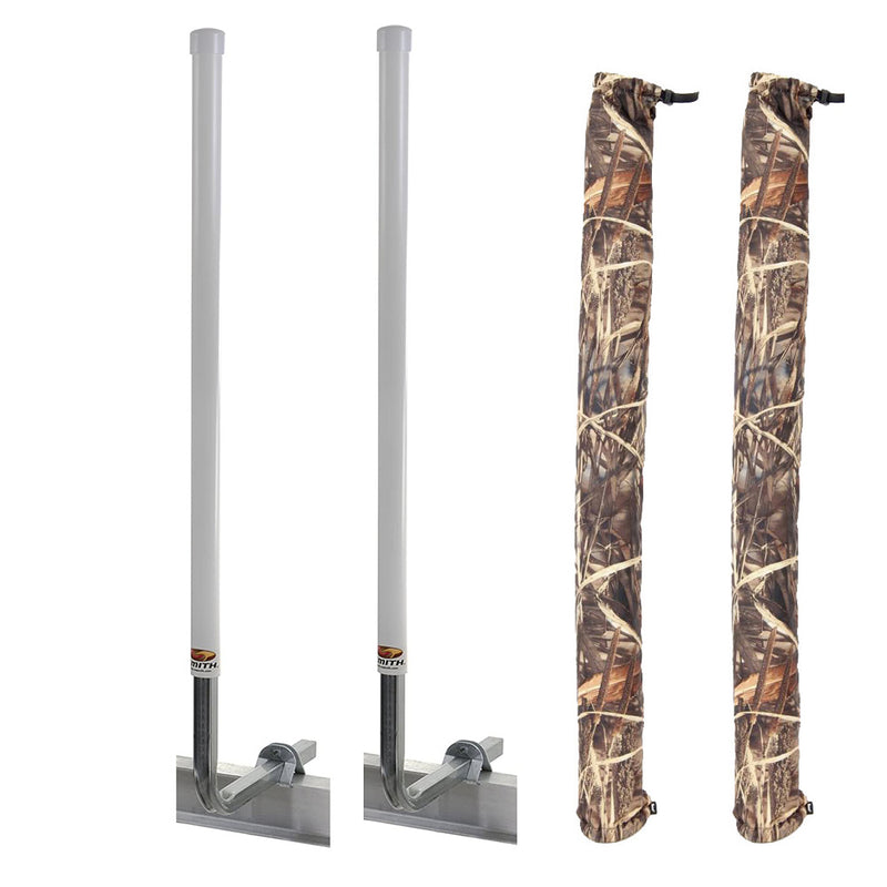 C.E. Smith 60" Post Guide-On w-I-Beam Mounting Kit & Camo Wet Lands Post Guide-On Pads